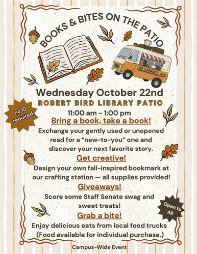Books & Bites on the Patio – Open Campus Event!